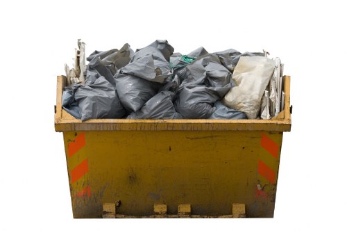 Clean construction site after waste removal