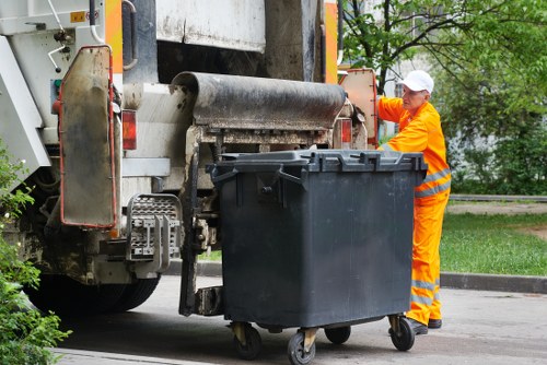 Recycling process of waste from a domestic skip in Neasden
