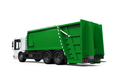 Efficient rubbish removal vehicle in Neasden streets